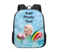 Personalised Backpack Photo Name Text Custom School Bag 13In Small Rucksack