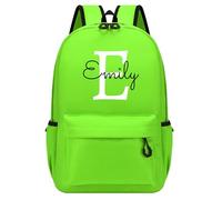 Personalised Backpack with Initial & Name, Custom Children's Backpack for Boys & Girls, 25L Capacity Large School Bags Water Resistant, Lightweight Rucksack, Casual Daypack College Secondary