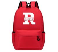 Personalised Backpack with Initial & Name, Custom Children's Backpack for Boys & Girls, 25L Capacity Large School Bags Water Resistant, Lightweight Rucksack, Casual Daypack College Secondary (Red)