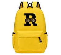 Personalised Backpack with Initial & Name, Custom Children's Backpack for Boys & Girls, 25L Capacity Large School Bags Water Resistant, Lightweight Rucksack, Casual Daypack College Secondary (Yellow)