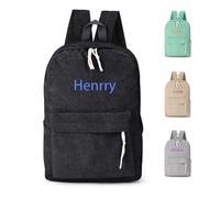 Personalised Backpack with Kids' Embroidered Names Lightweight Durable Custom School Bags for Girls Boys&Toddlers Baby Rucksack for Nursery Kids Rucksacks (Black)