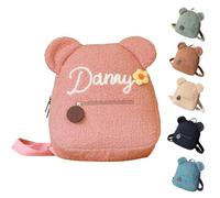 Personalised Backpacks for Kids Custom teddy School Bags add Name Embroidered Cute Daisy Customisable Toddler Backpack Adjustable Straps Personalised Gifts for Back to School Bag Birthday Christmas