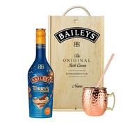 Personalised Baileys Terrys Chocolate Orange Irish Cream Liqueur Gift Set - 50cl Bottle with Rose Gold Copper Mug & Straw | Custom Wooden Presentation Box | Luxury Cream Liqueur Gift