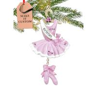 Personalised Ballerina Ornament 2025 - Fast & Free 24h Customisation - Ballet Christmas Ornaments for Tree - Custom Gift Wrapped Pink Tutu Dress Keepsake for Ballerinas