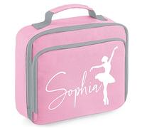 Personalised Ballet Dancer Lunch Bag, Girls Ballerina Lunch Cooler Bag, Back to School Gifts for Daughter, Kids Primary Nursery Ballet Dancing Class Lunch Box, Pink