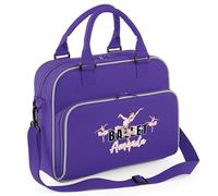 Personalised Ballet Diva Junior Dance Bag Girls Custom Name Ballerina Dancing Class Kit Bag Kids, One Size, Purple