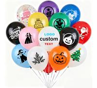 Personalised Balloons with Logo/Text, 100/200/500 Pcs Latex Helium Balloons, for Birthday Party Decoration Wedding Shower Baby Shower Anniversary (500)