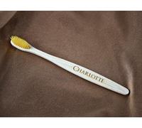 Personalised Bamboo Natural 100% Eco-Friendly Yellow Engraved Toothbrush