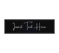 Personalised Bar Runner | Funny Bar Mat Design | Night Sky Design | Ideal Home Bar Gift | Bar Accessories (Long Runner 88x25cm - Black Rubber Border)
