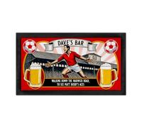 Personalised Bar Runner Manchester Football Fan Rubber Beer Mat Home Pub Man Cave Shed Retro Dad Birthday Gift SBR52