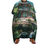 Personalised Barber Cape, Korean Architecture Palace of Koreas, Barber Hairdresser Capes Professional Hair Dye Cape for Coloring Family Styling