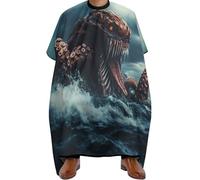 Personalised Barber Cape, Sea Mon-Ster Monstrous Tentacles, Salon Gowns Waterproof Salon Cape for Coloring Styling Haircut