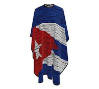 Personalised Barber Cape, Wooden Texture Cuban Cuba Flag, Hairdressers Gown Professional Hair Cutting Cape for Hairdresser Styling Women