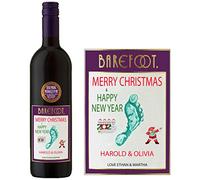 Personalised Barefoot Cabernet Sauvignon red Wine Label for Anniversary BL248