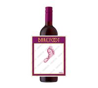 Personalised Barefoot Jammy Red Wine 75cl Bottle with Custom Label