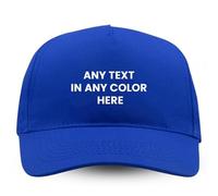 Personalised Baseball Cap Adjustable Cotton Hat for Men & Women | Custom Text, Name or Logo | Adult Unisex Sports Team Outdoor Cap One Size Royal
