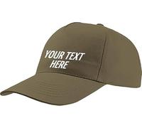 Personalised Baseball Cap | Any Text Any Image, Custom Caps for Men | Perfect for Sports Teams and Outdoor Activities Adjustable Cotton Cap | One Size Adult Unisex Cap Olive