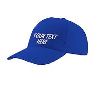 Personalised Baseball Cap | Any Text Any Image, Custom Caps for Men | Perfect for Sports Teams and Outdoor Activities Adjustable Cotton Cap | One Size Adult Unisex Cap Royal Blue