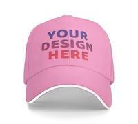 Personalised Baseball Cap | Custom Caps for Men | Perfect for Sports Teams and Outdoor Activities Adjustable Cotton Cap, Adult Unisex Cap Pink