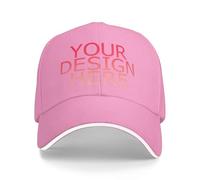 Personalised Baseball Cap | Custom Caps for Men | Perfect for Sports Teams and Outdoor Activities Adjustable Cotton Cap, Adult Unisex Cap Pink