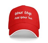 Personalised Baseball Cap | Custom Caps for Men | Perfect for Sports Teams and Outdoor Activities Adjustable Cotton Cap, Adult Unisex Cap Red