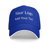 Personalised Baseball Cap | Custom Caps for Men | Perfect for Sports Teams and Outdoor Activities Adjustable Cotton Cap, Adult Unisex Cap Blue