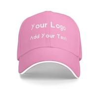 Personalised Baseball Cap | Custom Caps for Men | Perfect for Sports Teams and Outdoor Activities Adjustable Cotton Cap, Adult Unisex Cap Pink