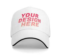 Personalised Baseball Cap | Custom Caps for Men | Perfect for Sports Teams and Outdoor Activities Adjustable Cotton Cap, Adult Unisex Cap White