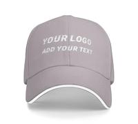 Personalised Baseball Cap | Custom Caps for Men | Perfect for Sports Teams and Outdoor Activities Adjustable Cotton Cap, Adult Unisex Cap Gray