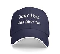 Personalised Baseball Cap | Custom Caps for Men | Perfect for Sports Teams and Outdoor Activities Adjustable Cotton Cap, Adult Unisex Cap Navy
