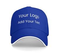 Personalised Baseball Cap | Custom Caps for Men | Perfect for Sports Teams and Outdoor Activities Adjustable Cotton Cap, Adult Unisex Cap Blue