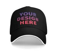 Personalised Baseball Cap | Custom Caps for Men | Perfect for Sports Teams and Outdoor Activities Adjustable Cotton Cap, Adult Unisex Cap Black