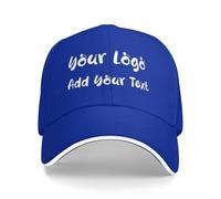 Personalised Baseball Cap | Custom Caps for Men | Perfect for Sports Teams and Outdoor Activities Adjustable Cotton Cap, Adult Unisex Cap Blue