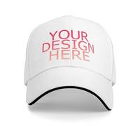 Personalised Baseball Cap | Custom Caps for Men | Perfect for Sports Teams and Outdoor Activities Adjustable Cotton Cap, Adult Unisex Cap White
