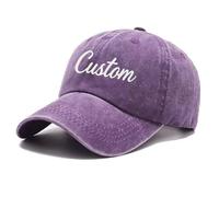 Personalised Baseball Cap for Men,Embroidery Washed Vintage Dad Cap,Custom Baseball Caps for Boys Grils,Personalised Hat with Any Text Name Logo,Adjustable Men's Hats & Caps