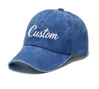 Personalised Baseball Cap for Men,Embroidery Washed Vintage Dad Cap,Custom Baseball Caps for Boys Grils,Personalised Hat with Any Text Name Logo,Adjustable Men's Hats & Caps
