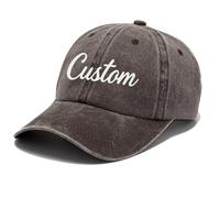Personalised Baseball Cap for Men,Embroidery Washed Vintage Dad Cap,Custom Baseball Caps for Boys Grils,Personalised Hat with Any Text Name Logo,Adjustable Men's Hats & Caps