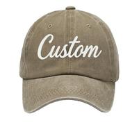 Personalised Baseball Cap for Men,Embroidery Washed Vintage Dad Cap,Custom Baseball Caps for Boys Grils,Personalised Hat with Any Text Name Logo,Adjustable Men's Hats & Caps