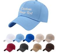 Personalised Baseball Caps, Custom Embroidery Hat for Men, Women with Name/Text/Logo, Cotton-Adjustable Customise Gifts Caps for Adults Kids Girls Boys Teams