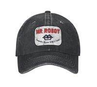 Personalised Baseball caps Mr. Robot Computer Repair Smile Baseball Cap Vintage Distressed Denim Washed Classic TV Series Headwear Outdoor Adjustable Hat Thank You Gift