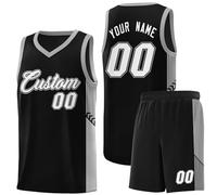 Personalised Basketball Jersey Custom Basketball Jerseys Custom Basketball Kit Basketball 2 Sets Tracksuit with Name Team Number for Adults Youth and Preschool A28