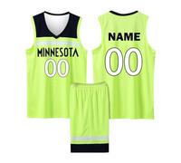Personalised Basketball Jerseys Set for Men Women Kids-Customised Basketball Tops and Shorts Custom Basketball Kit with Your Name Number Team and Logo Kid Adult Custom Basketball Kit