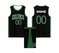 Personalised Basketball Jerseys Set for Men Women Kids-Customised Basketball Tops and Shorts Custom Basketball Kit with Your Name Number Team and Logo Kid Adult Custom Basketball Kit