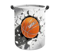 Personalised Basketball Laundry Hamper Custom Name Funny Dirty Clothes Laundry Basket Large Capacity Storage Basket For Bathroom Bedroom Family Basketball Lovers Xmas Birthday (style 6)