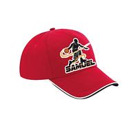 Personalised Basketball Player Any Name Sports Lover Gift for Men, Brother, Father, Boy Birthday Present Gift idea Cotton Piped Authentic Unisex Sports Unisex Cap. (Classic Red Black White)