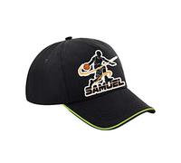 Personalised Basketball Player Any Name Sports Lover Gift for Men, Brother, Father, Boy Birthday Present Gift idea Cotton Piped Authentic Unisex Sports Unisex Cap. (Black Lime Green)