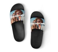 Personalised bath slippers - Custom Flip-Flops - with your own picture, logo or text - Personalised bath slippers for men/women - Birthday, Valentine's Day, unisex gift
