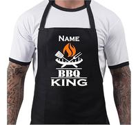 Personalised BBQ Aprons for Men, Funny Cooking BBQ Apron - Cotton, Adjustable with 2 Pockets, Birthday, Christmas, Cooking Gifts for Dad, Husband, Him Chef - Daddy - Black