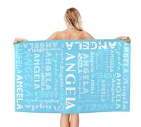 Personalised Beach Towel Custom Bath Towels With Name Personalized Swimming Towels For Adults Microfiber Absorbent Large Beach Towels Bath Towel For Kids Adults Gifts