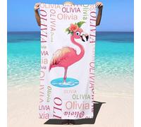Personalised Beach Towels for Kids Adults|Custom Cotton/Poly Blend Pool Towel with Name|Customised Sand Free Quick Dry Beach Towel for Boys Girls Women Men(F-2)